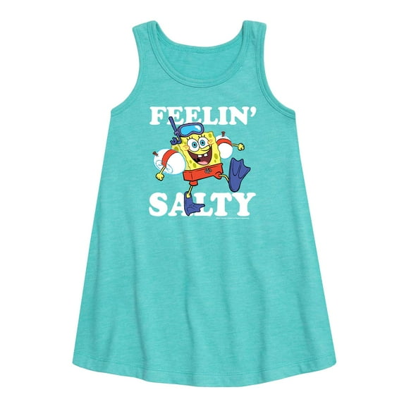 SpongeBob SquarePants - Feelin Salty - Toddler and Youth Girls A-Line Dress
