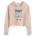 thumbnail image 1 of SpongeBob SquarePants - Flag Fill Sunglasses - Juniors Cropped Pullover Hoodie, 1 of 6