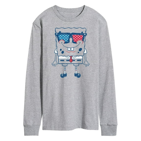 SpongeBob SquarePants - Flag Fill Sunglasses - Men's Long Sleeve T-Shirt