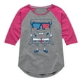 thumbnail image 1 of SpongeBob SquarePants -  Flag Fill Sunglasses  - Toddler & Youth Girls Raglan Graphic T-Shirt, 1 of 6