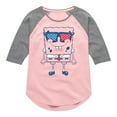 thumbnail image 1 of SpongeBob SquarePants -  Flag Fill Sunglasses  - Toddler & Youth Girls Raglan Graphic T-Shirt, 1 of 6