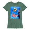 thumbnail image 1 of SpongeBob SquarePants - Floating Buddy - Women's Short Sleeve Graphic T-Shirt, 1 of 5