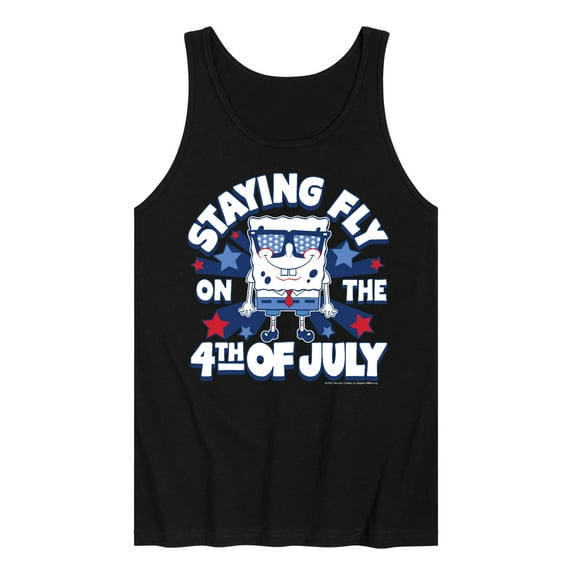 SpongeBob SquarePants - Fly On 4th of July - Men's Jersey Tank Top