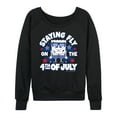 thumbnail image 1 of SpongeBob SquarePants - Fly On 4th of July - Women's Lightweight French Terry Long Sleeve Shirt, 1 of 5