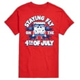 thumbnail image 1 of SpongeBob SquarePants - Fly on 4th of July - Men's Short Sleeve Graphic T-Shirt, 1 of 5