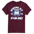 thumbnail image 1 of SpongeBob SquarePants - Fly on 4th of July - Men's Short Sleeve Graphic T-Shirt, 1 of 5