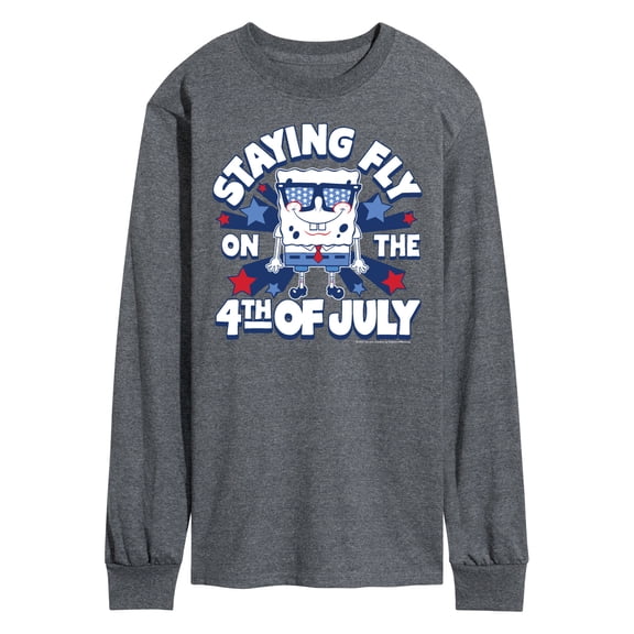 SpongeBob SquarePants - Fly on the 4th of July - Men's Long Sleeve T-Shirt