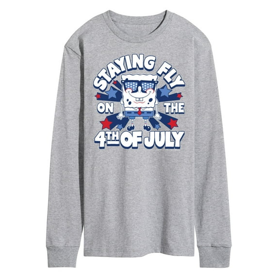SpongeBob SquarePants - Fly on the 4th of July - Men's Long Sleeve T-Shirt