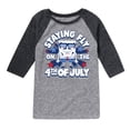 thumbnail image 1 of SpongeBob SquarePants - Fly on the 4th of July - Toddler And Youth Raglan Graphic T-Shirt, 1 of 5