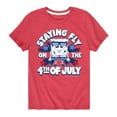 thumbnail image 1 of SpongeBob SquarePants - Fly on the 4th of July - Toddler And Youth Short Sleeve Graphic T-Shirt, 1 of 6