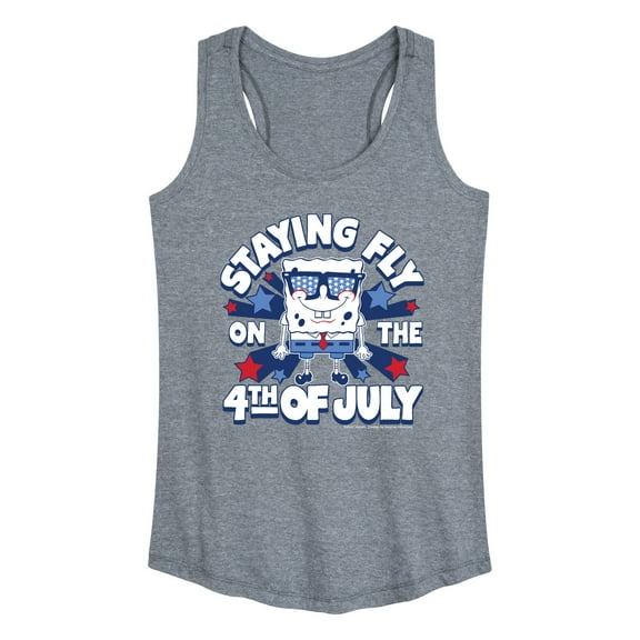 SpongeBob SquarePants - Fly on the 4th of July - Women's Racerback Tank Top