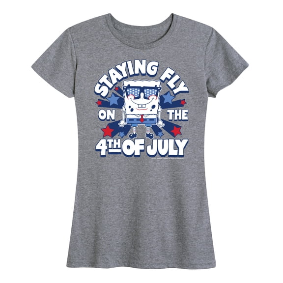 SpongeBob SquarePants - Fly on the 4th of July - Women's Short Sleeve Graphic T-Shirt