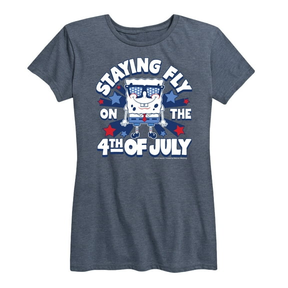 SpongeBob SquarePants - Fly on the 4th of July - Women's Short Sleeve Graphic T-Shirt