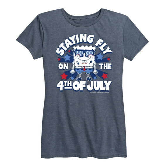 SpongeBob SquarePants - Fly on the 4th of July - Women's Short Sleeve Graphic T-Shirt