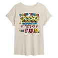 thumbnail image 1 of SpongeBob SquarePants - Four Times The Fun - Women's Oversized T-Shirt, 1 of 6