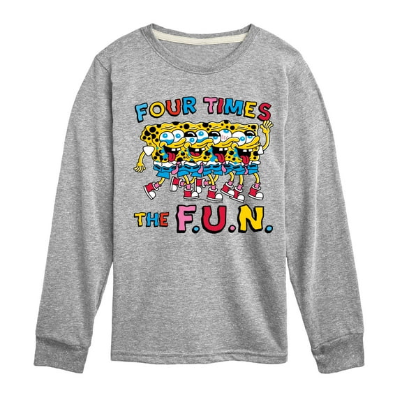 SpongeBob SquarePants - Four Times The Fun - Toddler & Youth Long Sleeve Graphic T-Shirt