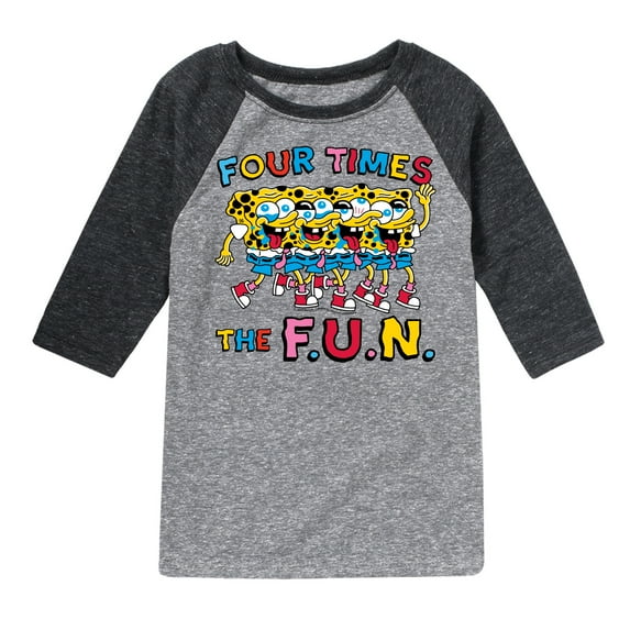 SpongeBob SquarePants - Four Times The Fun - Toddler & Youth Raglan Graphic T-Shirt