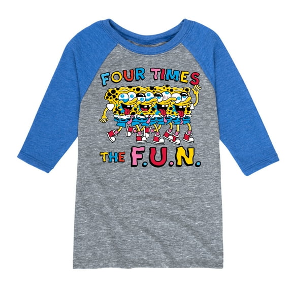 SpongeBob SquarePants - Four Times The Fun - Toddler & Youth Raglan Graphic T-Shirt