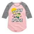 thumbnail image 1 of SpongeBob SquarePants - Franken Sponge - Toddler And Youth Girls Raglan Graphic T-Shirt, 1 of 5