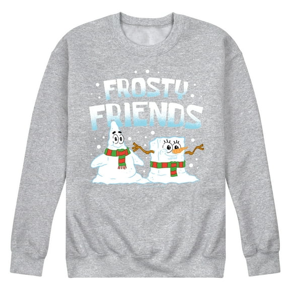 SpongeBob SquarePants - Frosty Friends - Men's Crew Neck Fleece Pullover