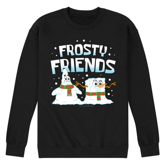 SpongeBob SquarePants - Frosty Friends - Men's Crew Neck Fleece Pullover