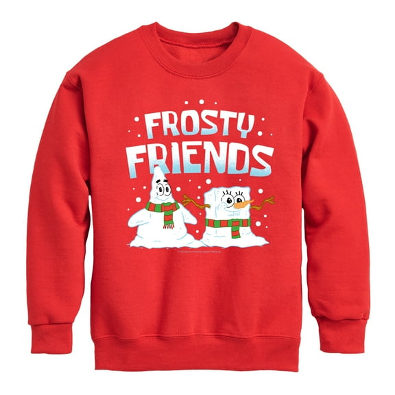 SpongeBob SquarePants - Frosty Friends - Toddler And Youth Crewneck Fleece Sweatshirt