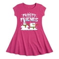 thumbnail image 1 of SpongeBob SquarePants - Frosty Friends - Toddler And Youth Girls Fit And Flare Dress, 1 of 1