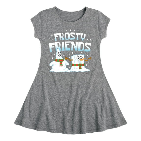 SpongeBob SquarePants - Frosty Friends - Toddler And Youth Girls Fit And Flare Dress