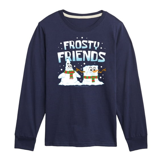 SpongeBob SquarePants - Frosty Friends - Toddler And Youth Long Sleeve Graphic T-Shirt