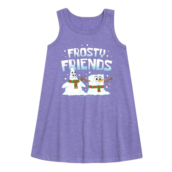 SpongeBob SquarePants - Frosty Friends - Toddler and Youth Girls A-line Dress