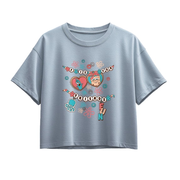 SpongeBob SquarePants - Fun Friendship Bracelet - Youth Girls Boxy T-Shirt