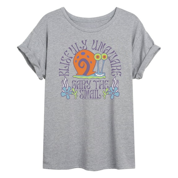 SpongeBob SquarePants - Gary Blissfully Unaware - Juniors Ideal Flowy Muscle T-Shirt