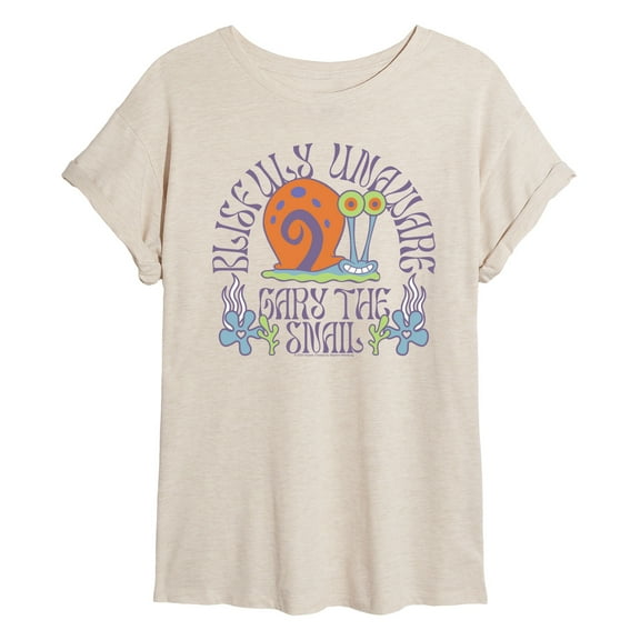 SpongeBob SquarePants - Gary Blissfully Unaware - Juniors Ideal Flowy Muscle T-Shirt