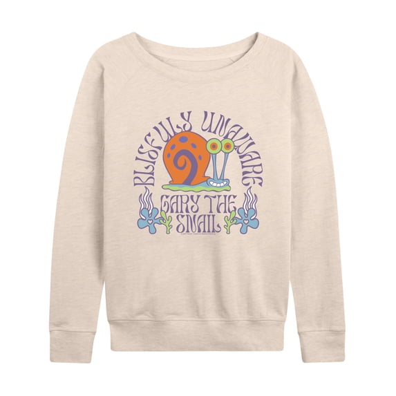 SpongeBob SquarePants - Gary Blissfully Unaware - Women's Lightweight French Terry Long Sleeve Shirt