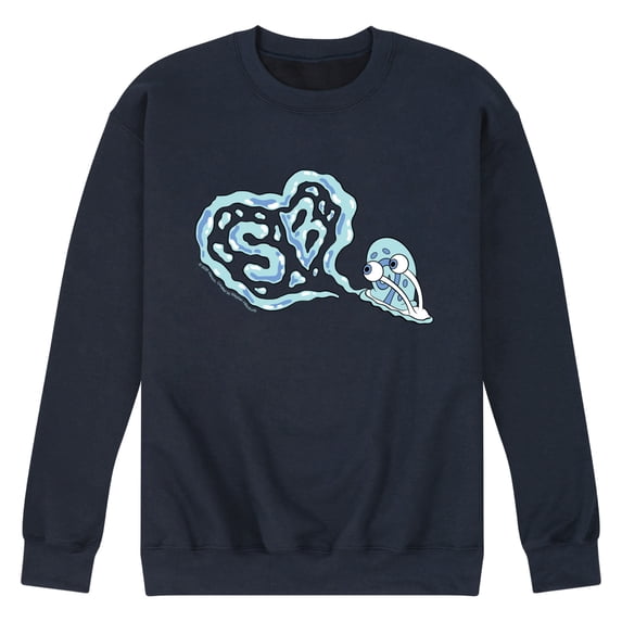 SpongeBob SquarePants - Gary Heart Snail Trail - Men's Crew Fleece Sweatshirt