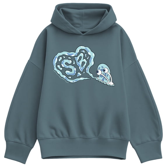 SpongeBob SquarePants - Gary Heart Snail Trail - Women's Oversized Fleece Hoodie Sweatshirt