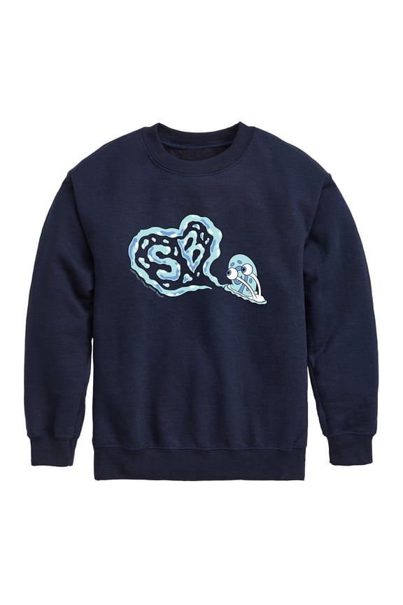 - Gary Heart Snail Trail - Youth Boys Crew Fleece Sweatshirt