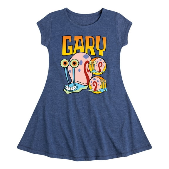 SpongeBob SquarePants - Gary The Snail - Toddler & Youth Girls Fit & Flare Dress