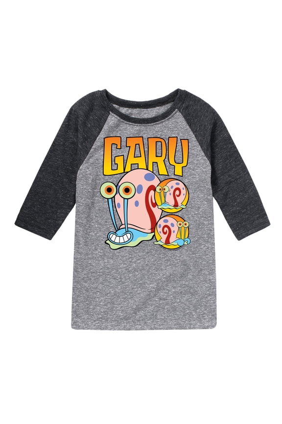- Gary The Snail - Toddler & Youth Raglan Graphic T-Shirt