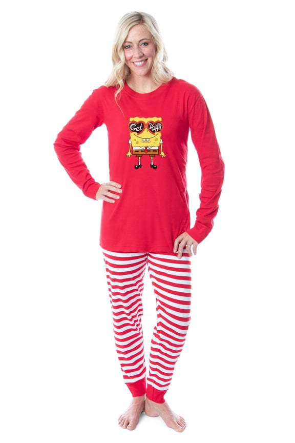 SpongeBob SquarePants Get Happy Character Adult Unisex Sleep Pajama Set