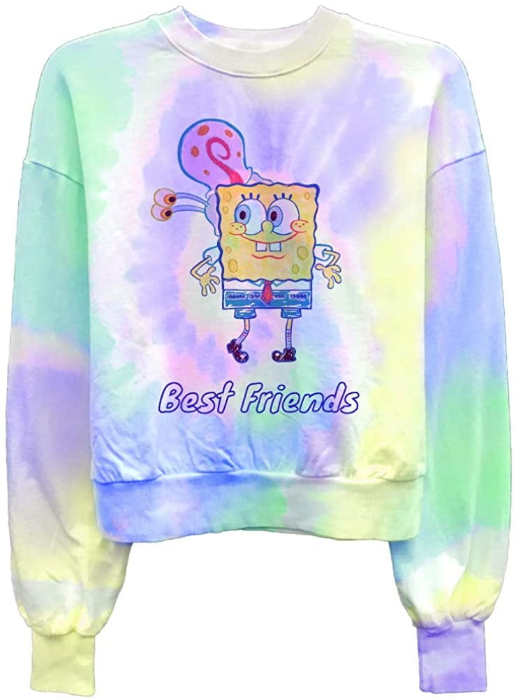 SpongeBob SquarePants Girls Tie Dye Sweatshirt (Medium, Tie Dye