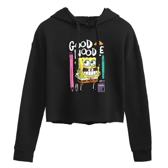 SpongeBob SquarePants - Good Noodle - Juniors Cropped Pullover Hoodie