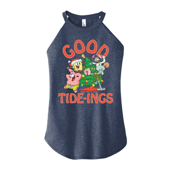SpongeBob SquarePants - Good Tide - Juniors High Neck Tank Top