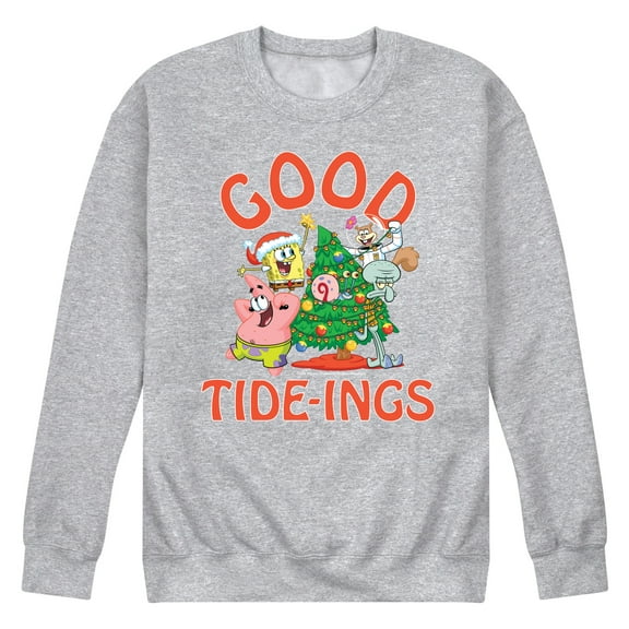 SpongeBob SquarePants - Good Tide - Men's Crew Neck Fleece Pullover