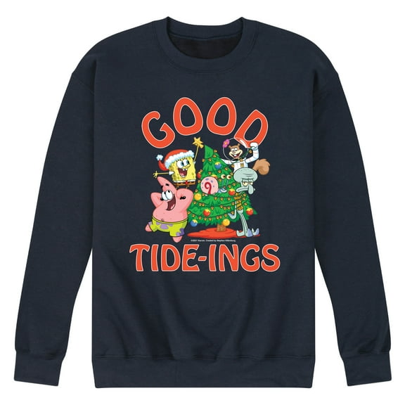 SpongeBob SquarePants - Good Tide - Men's Crew Neck Fleece Pullover