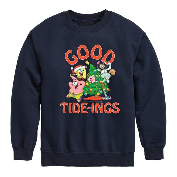 SpongeBob SquarePants - Good Tide - Toddler And Youth Crewneck Fleece Sweatshirt
