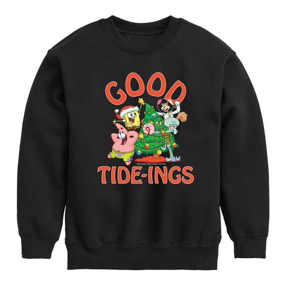 SpongeBob SquarePants - Good Tide - Toddler And Youth Crewneck Fleece Sweatshirt