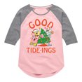 thumbnail image 1 of SpongeBob SquarePants - Good Tide - Toddler And Youth Girls Raglan Graphic T-Shirt, 1 of 5