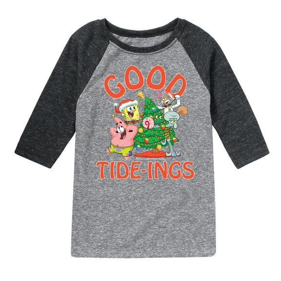 SpongeBob SquarePants - Good Tide - Toddler And Youth Raglan Graphic T-Shirt