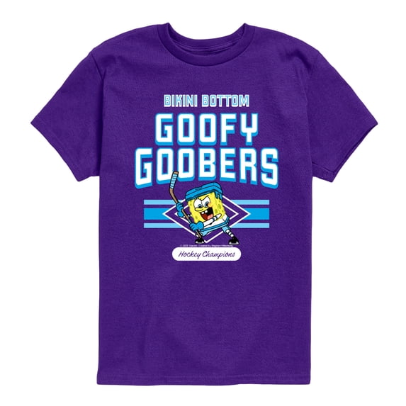 SpongeBob SquarePants - Goofy Goobers Hockey - Youth Boys Short Sleeve Graphic T-Shirt